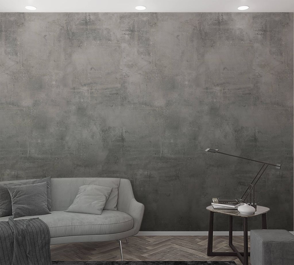 NEWROOM Tapete Grau Vliestapete Beton - Wandbild Industrial Anthrazit Zement Stein Tapete Bauhaus Betontapete