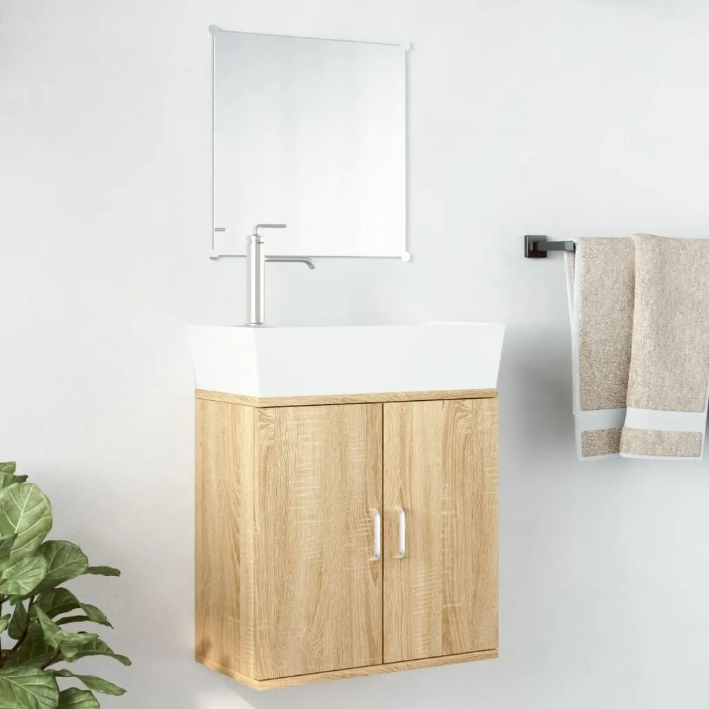 Maison Exclusive Set Bagno Rovere | 2 Pezzi in Legno Multistrato Pronti
