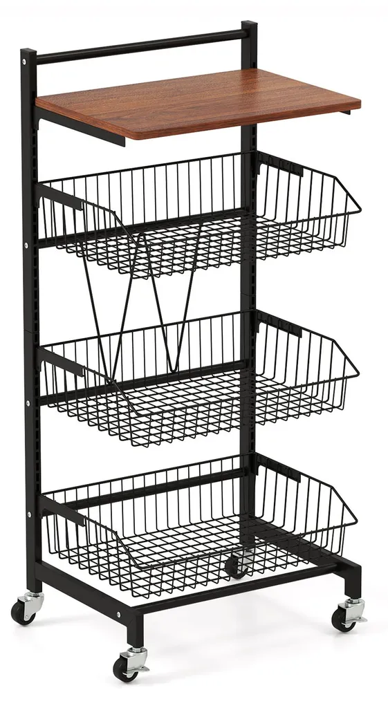 Carrello Multiuso Con Ruote Carrello Con 4 Cassettiere E 2 Piani Per Cucina Bagno 58 5x37x75cm Modello 2