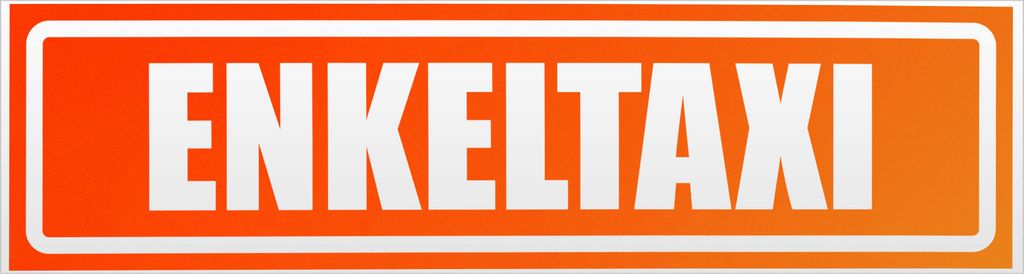 Kiwistar Enekltaxi invertiert Magnetschild Schild magnetisch - 30cm Neonorange - Magnetfolie für Auto PKW Kfz