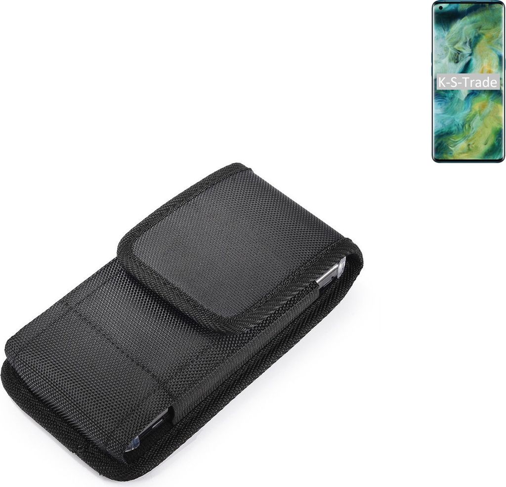 Holster Gürteltasche kompatibel mit Oppo Find X2 Holster Gürtel Tasche wasserabweisend Handy Hülle Schutz Hülle Outdoor schwarz K-S-Trade