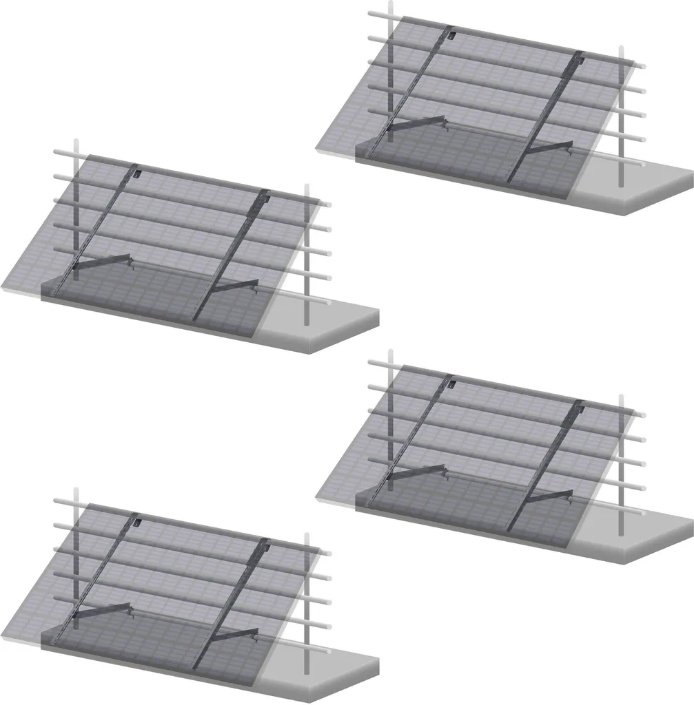 Kit de Montage Solaire Balcon pour 4 Panneaux, Fixation Inclinaison Pro
