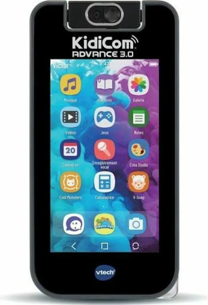 VTech KidiCom Advance 3.0 Noir - L'Alternative Sûre au Smartphone Enfant