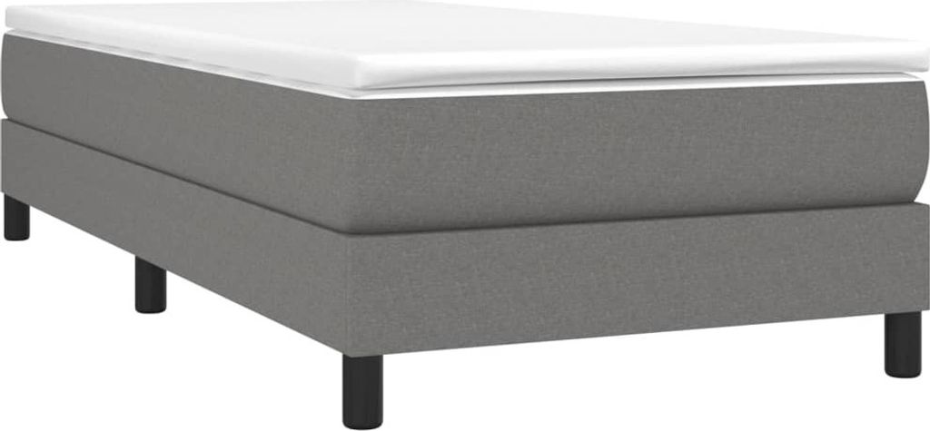 Hochwertigen Möbel Klassische Betten - Grau Boxspringbettgestell Dunkelgrau 100x200cm Stoff NEU4862182
