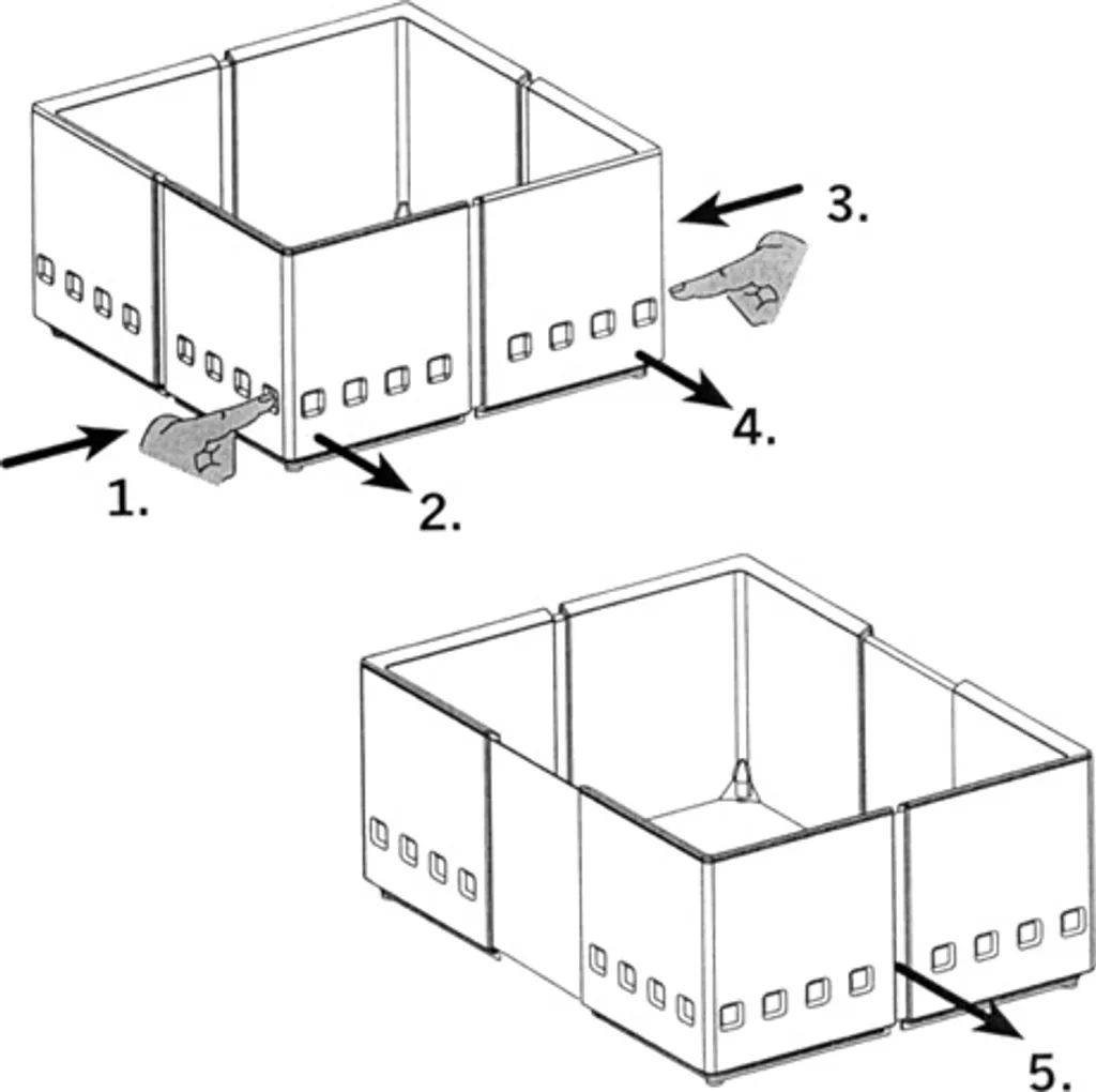 Naber Cuisio Flex Set de 3 Cloisons de Séparation Blanc Translucide - 5