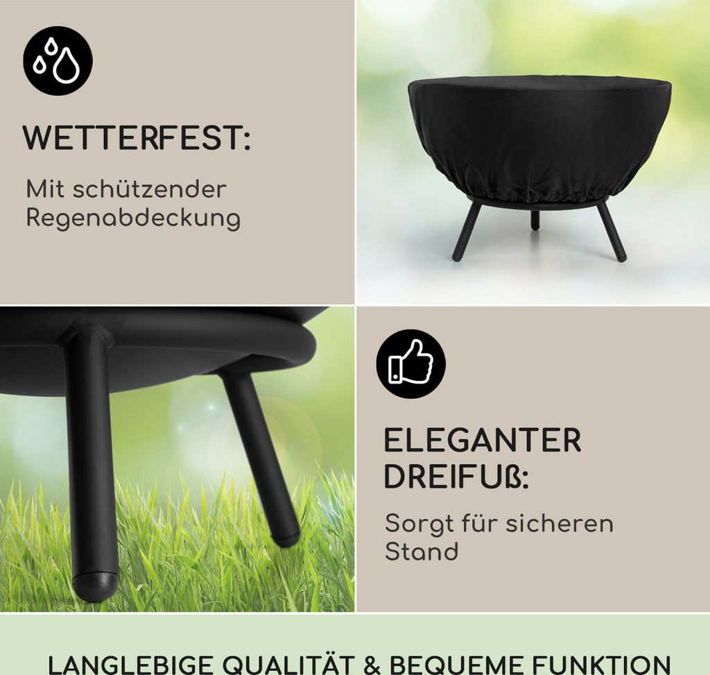 Blumfeldt Feuerschale, Outdoor Feuerstelle mit 3-Beinbein Produktbild 4