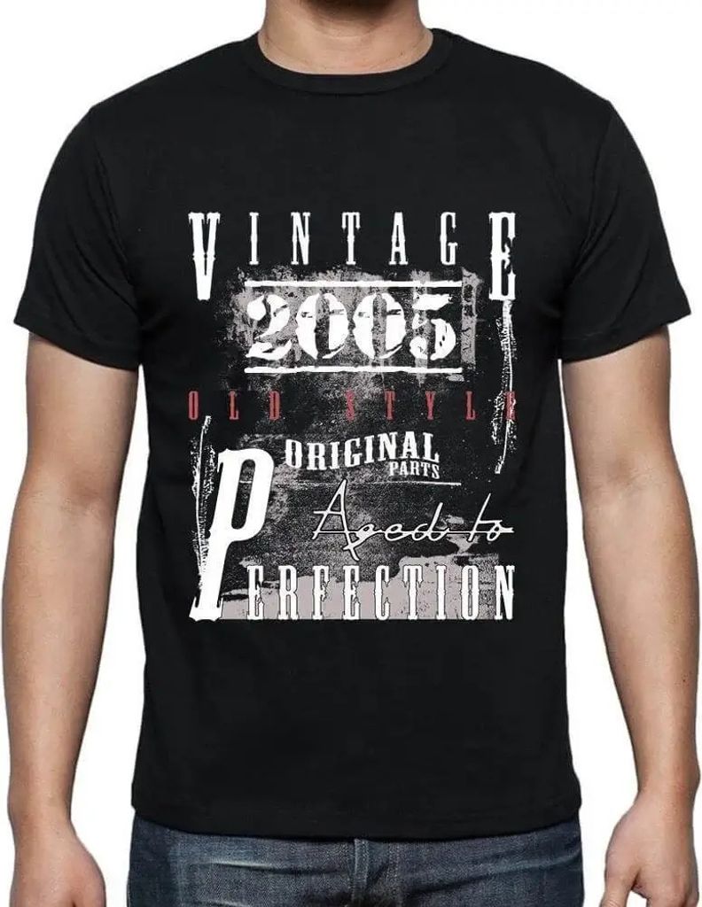 Herren Grafik T-Shirt Originalteile in Perfektion gealtert 2005 – Original Parts Aged To Perfection 2005 – Geschenk 19. Geburtstag Jahrestag 19...