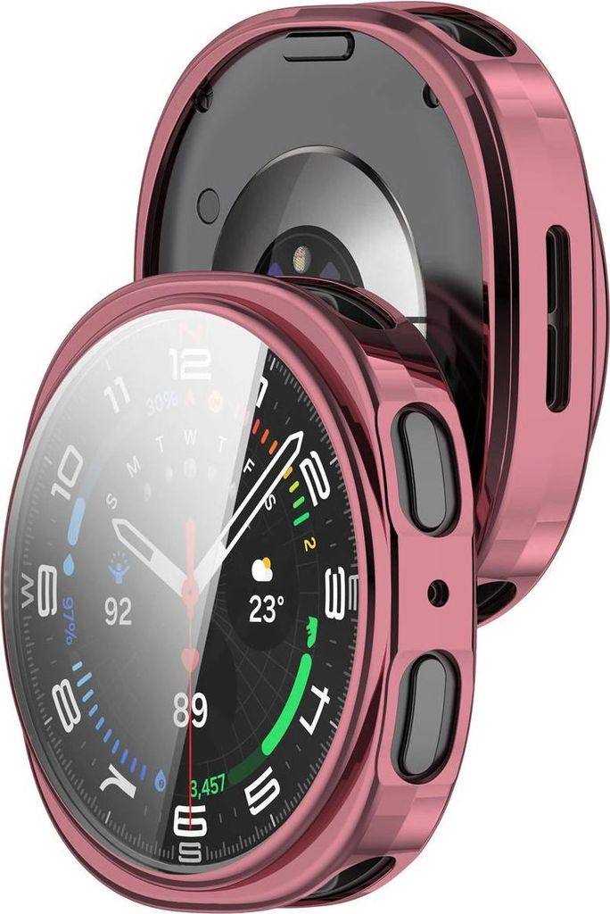 Schutzhülle für Galaxy Watch 8 44 mm, Bizon Case Watch Felipe, Rosa