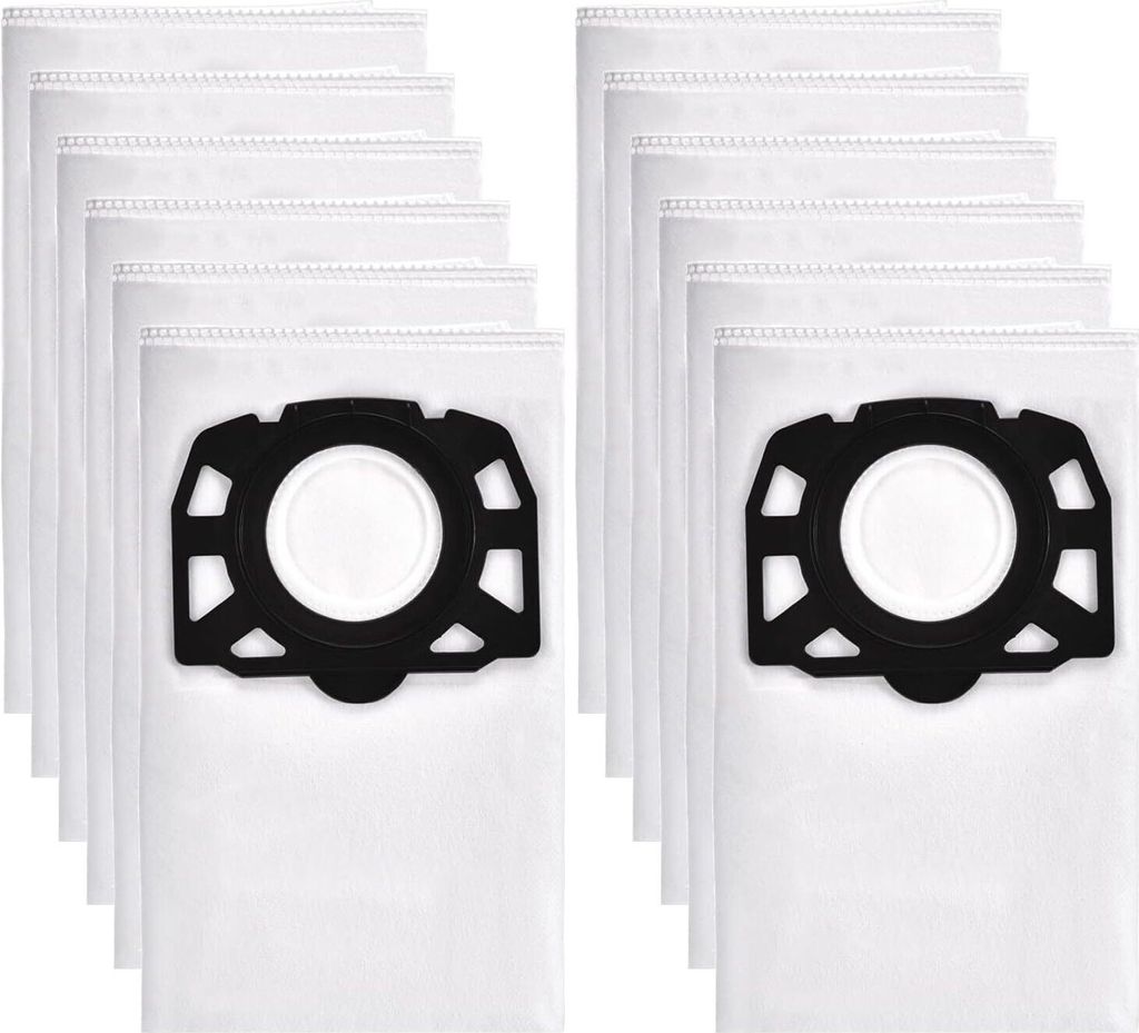 12Stück Staubsaugerbeutel für Kärcher WD4,WD5,WD6 Vliesfilterbeutel KFI 487,Staubbeutel für Kärcher MV 4, MV 5, MV 6,WD5P,WD6P Filtertüten Fl...