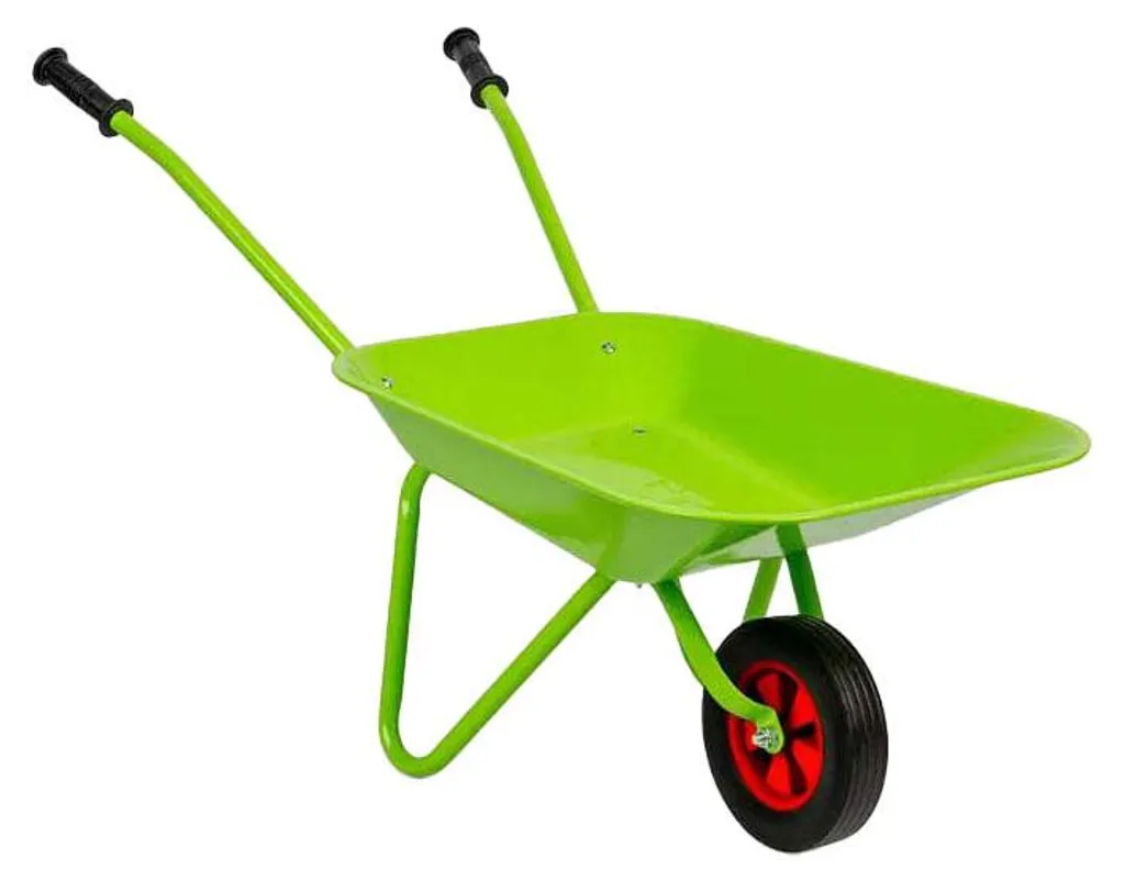 Brouette de Jardin Verte pour Aider les Parents - Jouet d'Imitation Métal