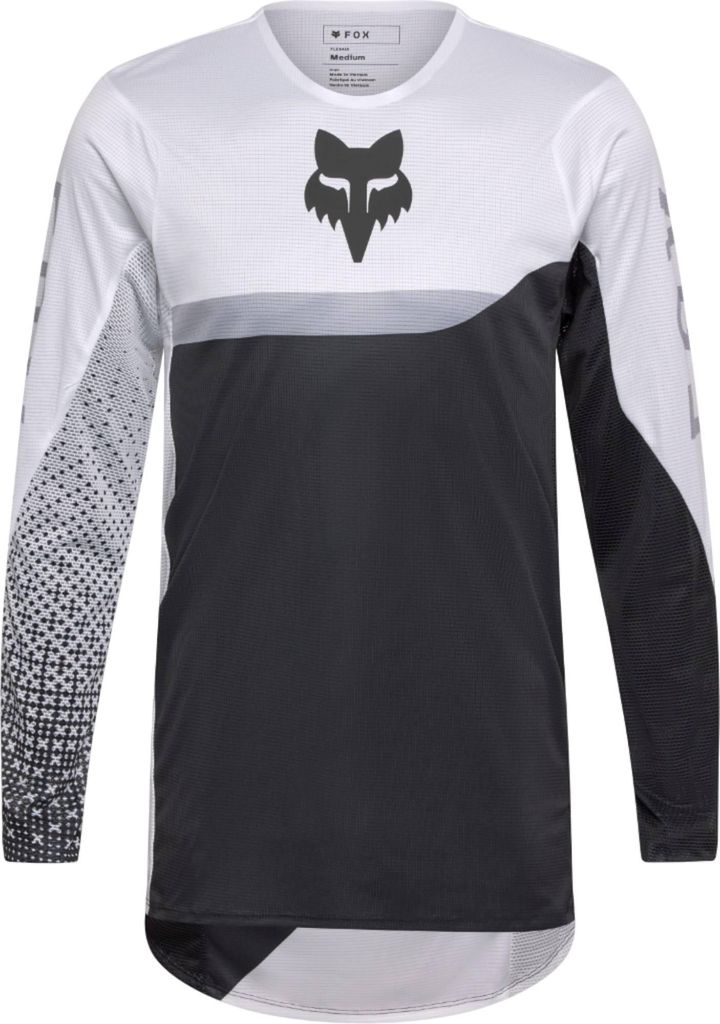 FOX Flexair Fracture Motocross Jersey, schwarz/weiß/grau, XL