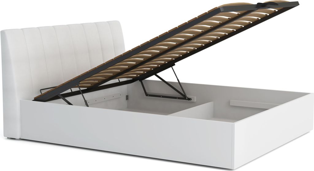 Bett 160x200 mit Lattenrost in weiß ILLORAI-166