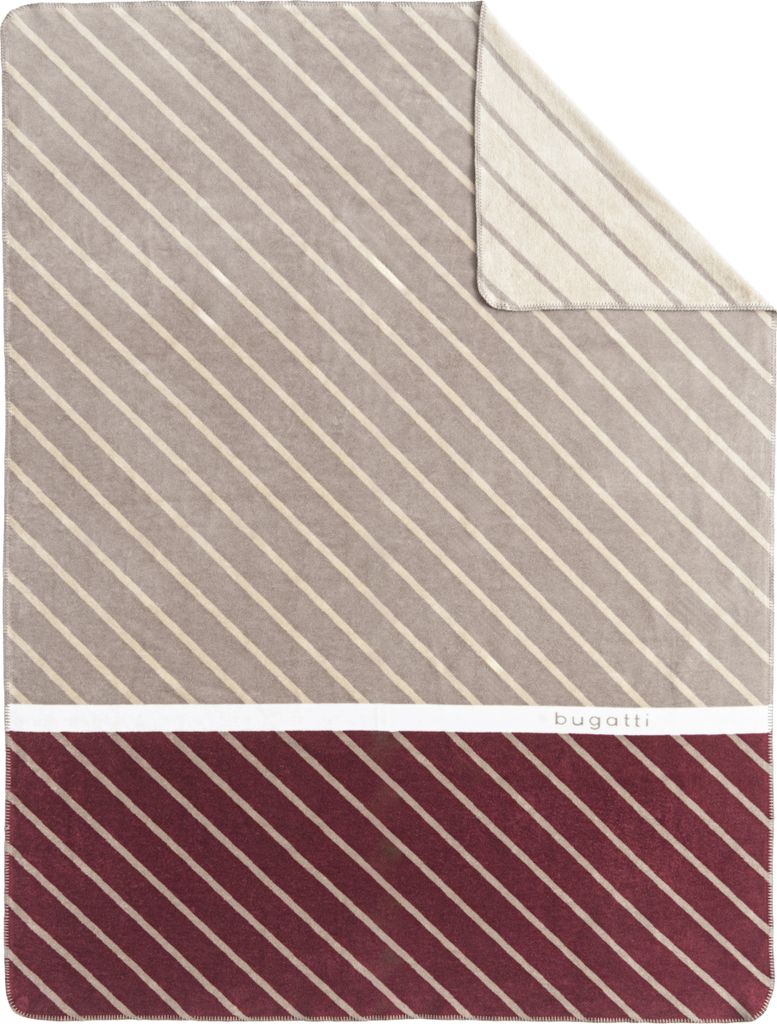 Bugatti Wohndecke bordeaux/beige 150x200 cm