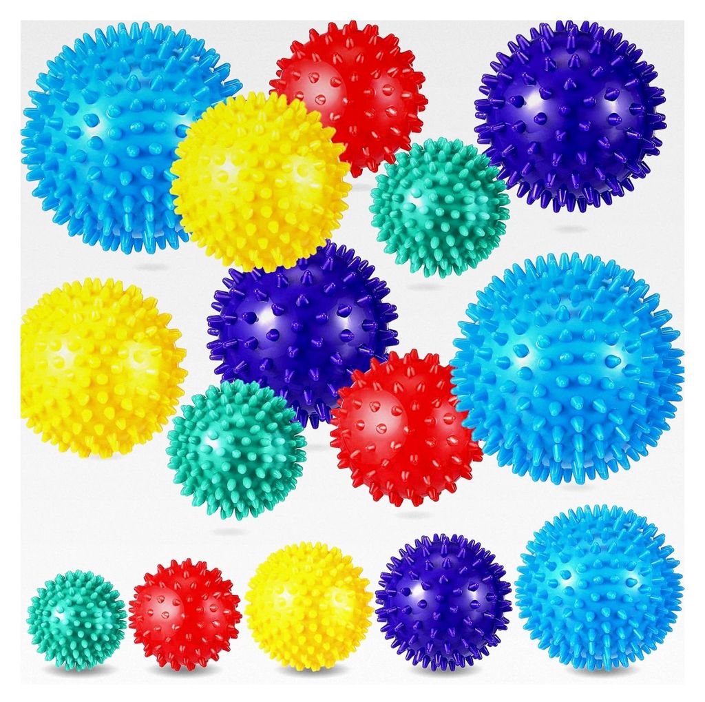 15 Stück Massageball Set Igelbälle Noppenbälle für Selbstmassage und Akupressur
