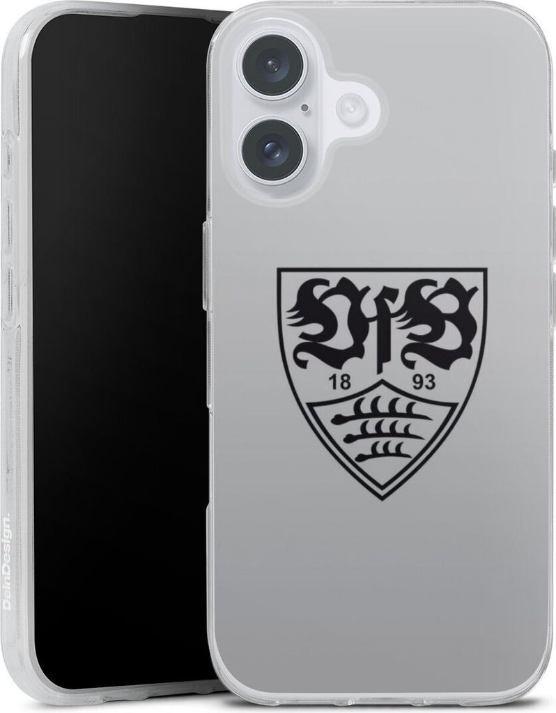DeinDesign Handyhülle für Apple iPhone 16 Plus Silikon Hülle Case Smartphone Schutzhülle Logo Offizielles Lizenzprodukt VfB Stuttgart