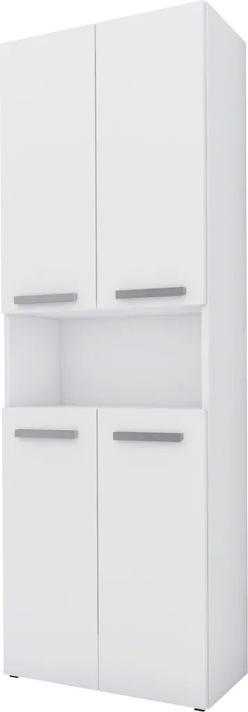 Solution rangement salle de bain : armoire 60 cm avec panier à linge