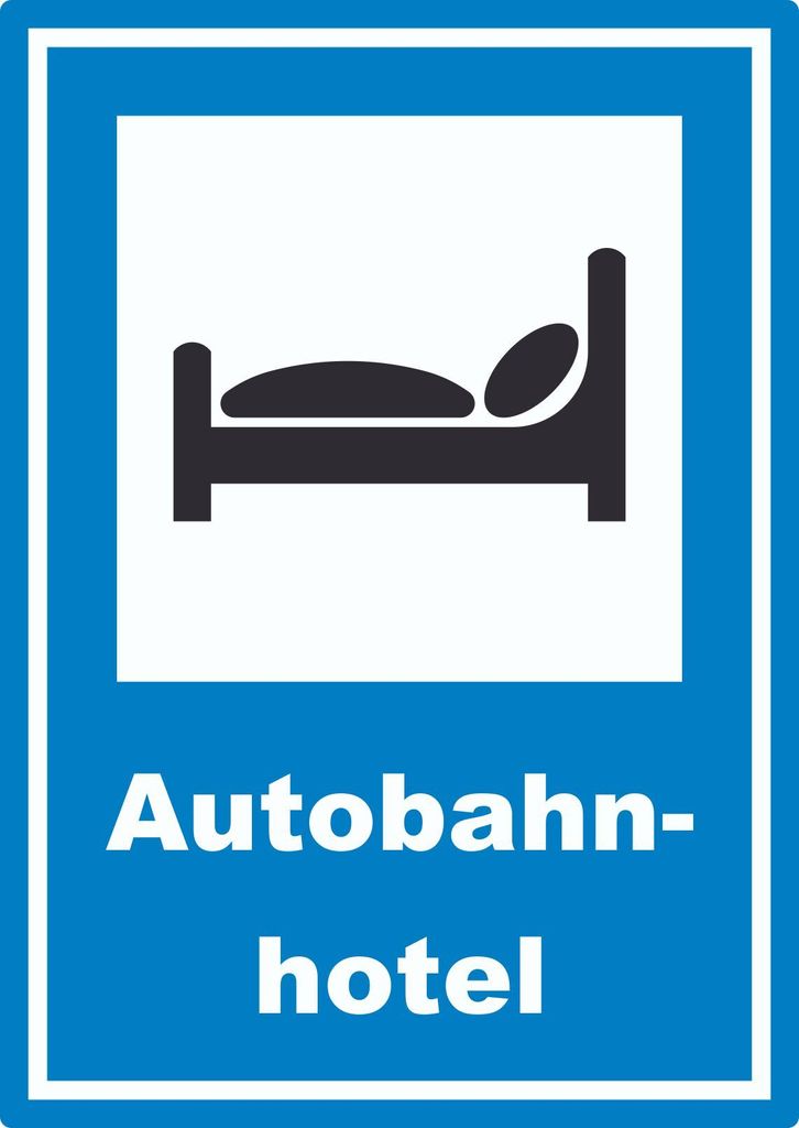 Autobahnhotel Aufkleber A5 (148x210mm)