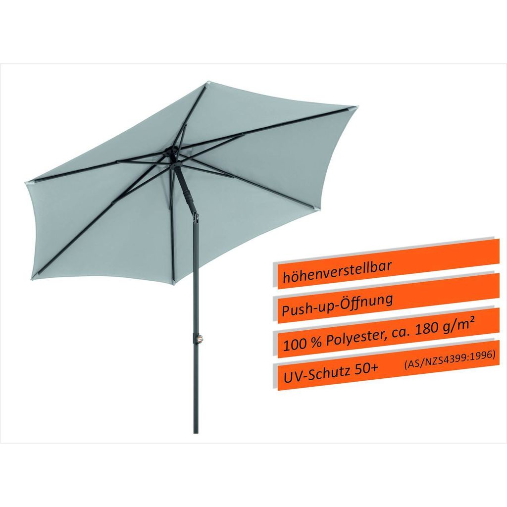 Schneider Sonnenschirm Sevilla silbergrau Ø 270 cm