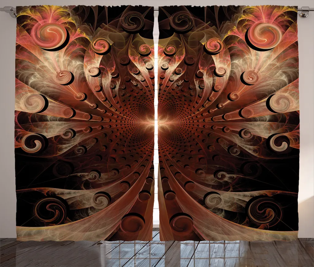 ABAKUHAUS Tenda rustica gotica, Medieval Times Artwork, Tenda universale per soggiorno con passanti e ganci, 280 x 175 cm, multicolore
