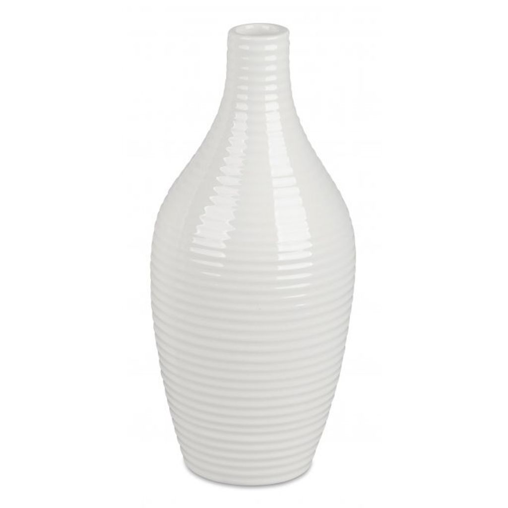 Formano - Flaschenvase Klassik-Weiss Höhe: 20 cm, Material: Keramik, Typ: Vase, Farbe: weiß