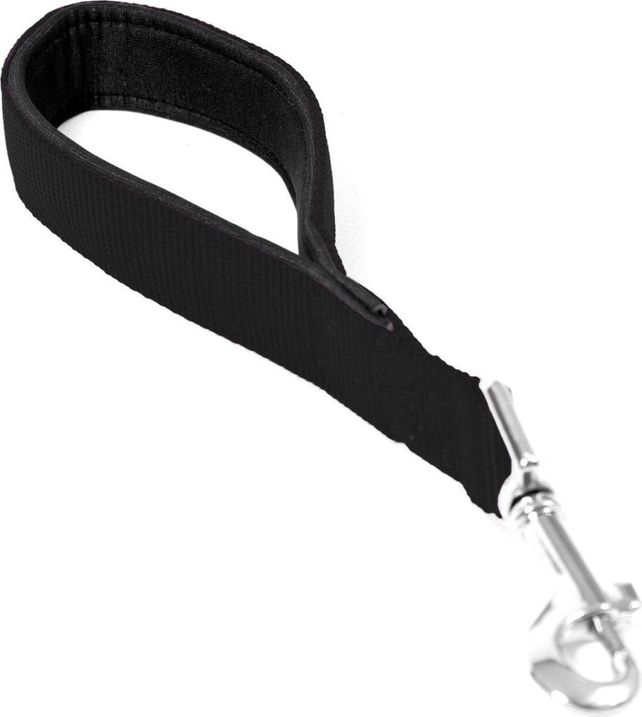 Duvo+ Nylon Kurze Leine doppelt schwarz