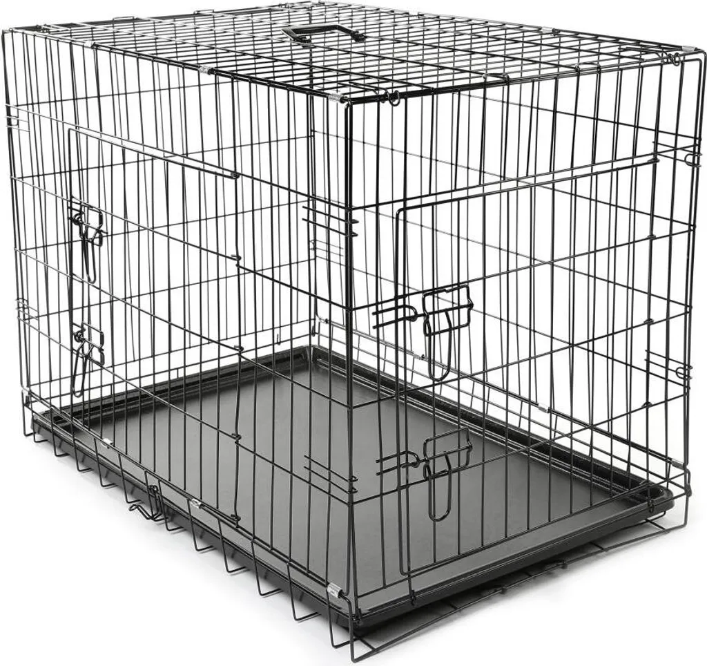 Gabbia Trasporto Cani TRESKO® 91cm - Box Auto Pieghevole in Metallo
