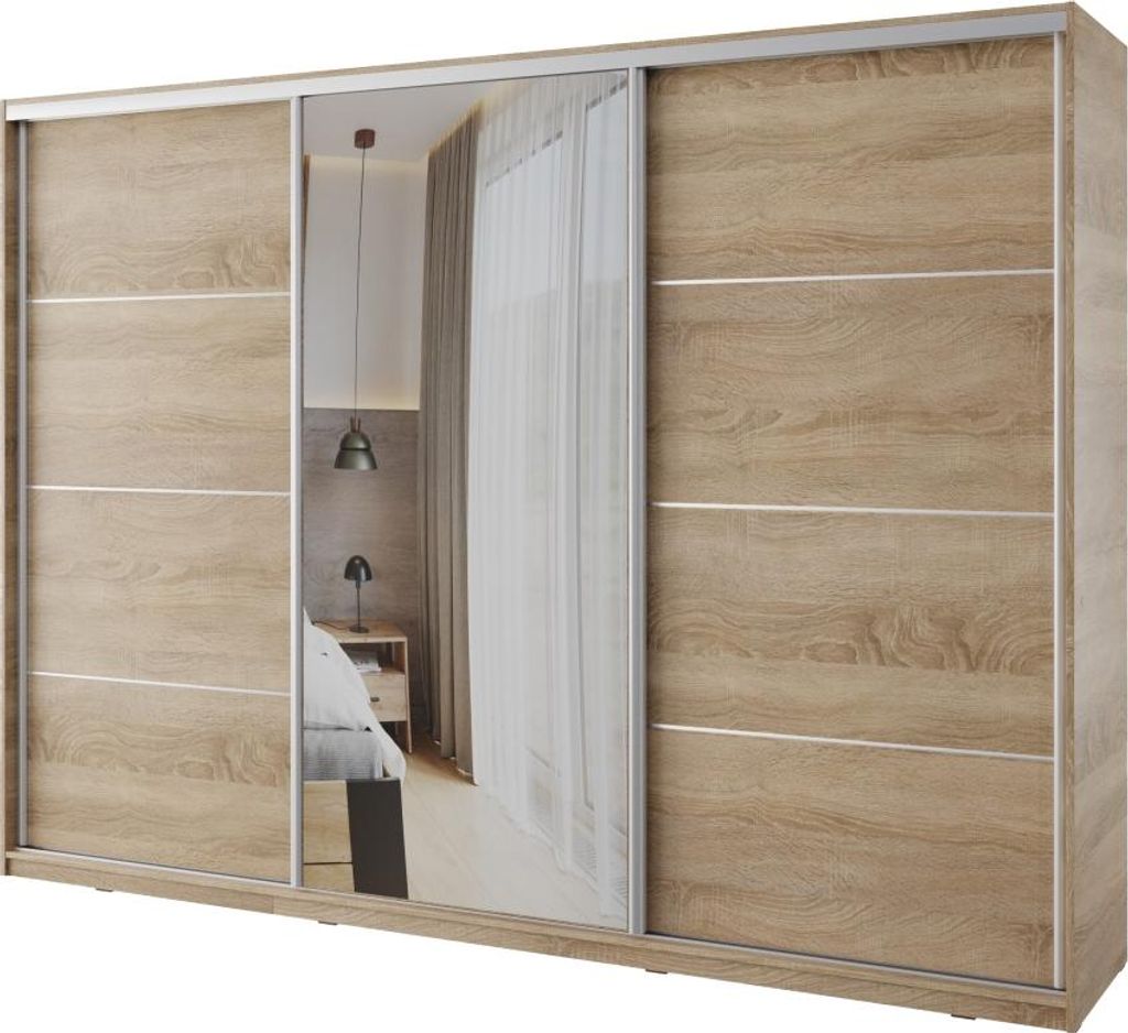 Šatní skříň NEJBY BARNABA 280 cm s posuvnými Obrázek produktu 