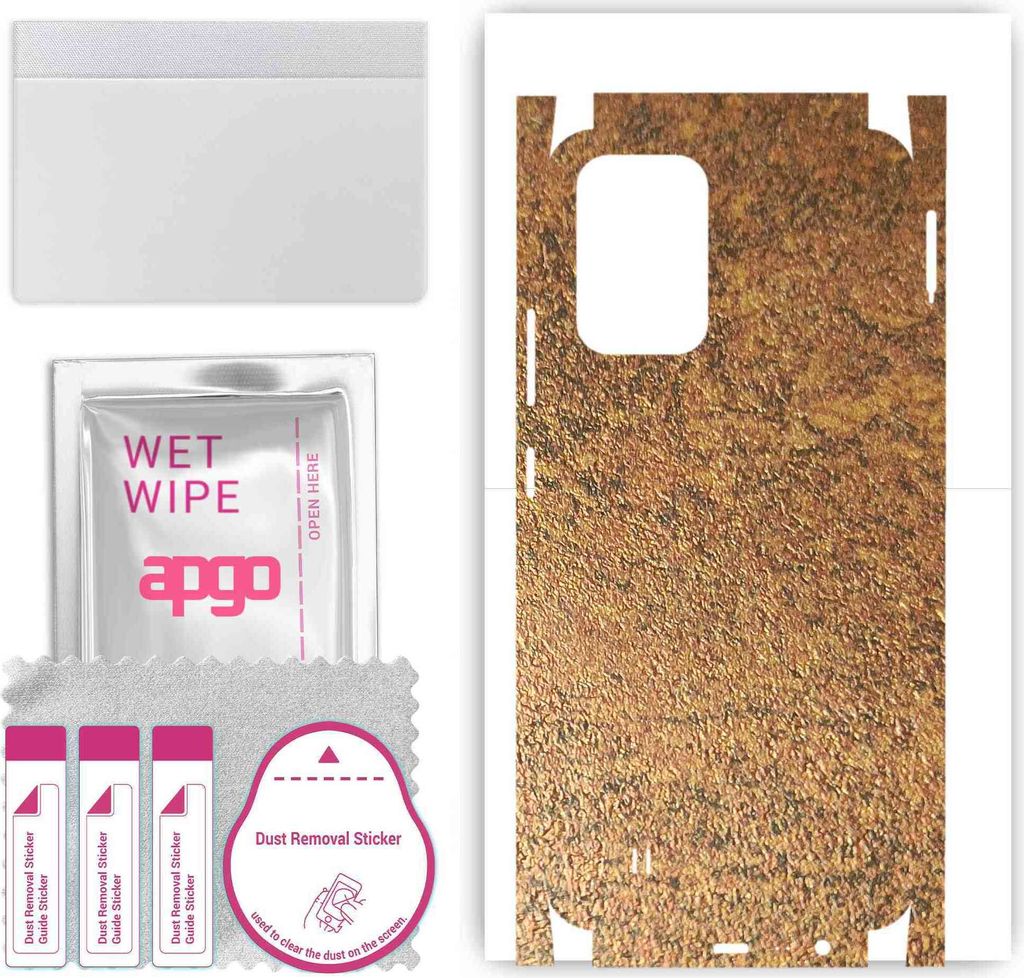 apgo Rückseite + Seiten Schutzfolie, Skin, kompatibel mit Realme Narzo 50i, Hinten Displayschutzfolie aus Vinylfolie, kratzfest, einfache Montage ...
