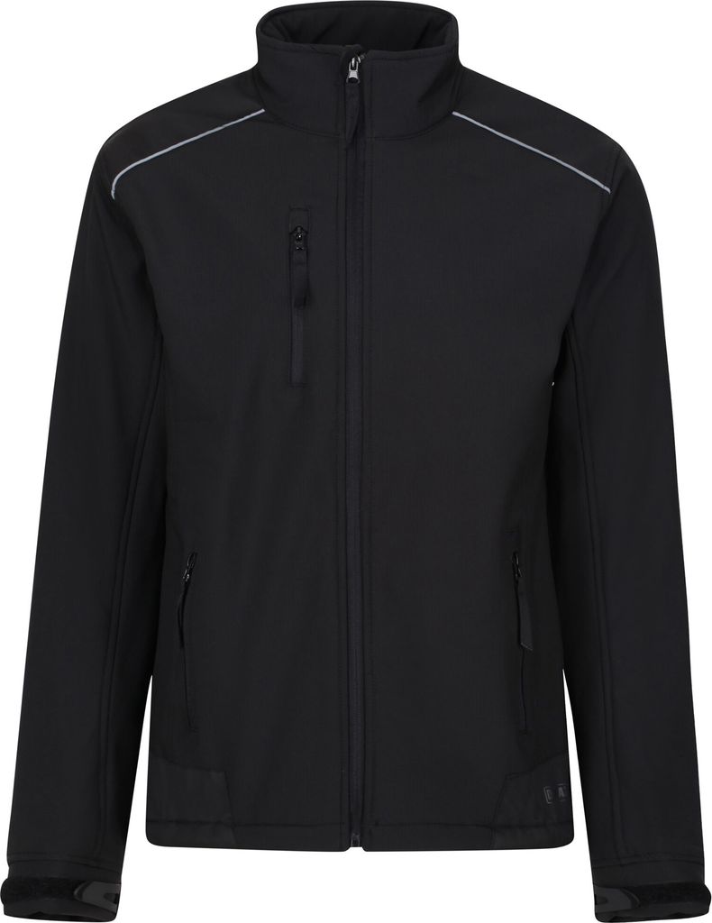 Regatta Sandstorm Herren Arbeitsjacke / Softshell-Jacke BC815 (XL) (Schwarz/Schwarz)