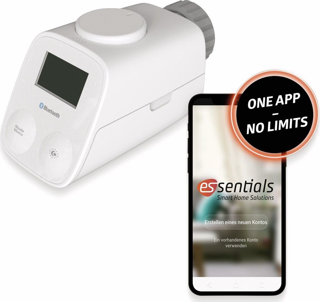 essentials Smart Home Heizkörperthermostat Bluetooth