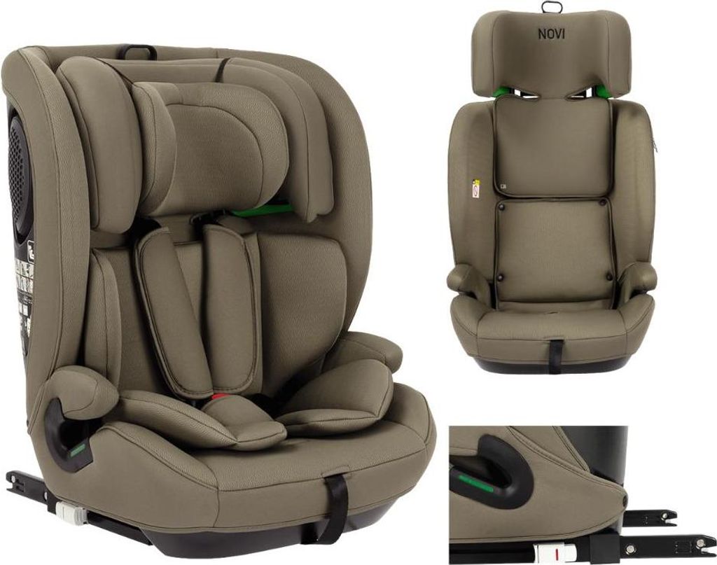 Novi Jules V2 i-Size Kindersitz (R129) – Isofix & Top Tether – 76–150 cm – 5-Punkt-Gurt - Taupe