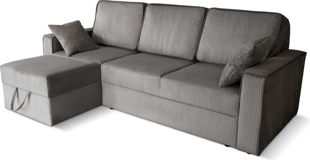 Robin Inspire Ecksofa Sofa Multifunktional Mit Schlaffunktion Bettkasten Bettkasten L Form Eckcouch Schlafcouch Freistehend Kordsamt Optik Parma 23...
