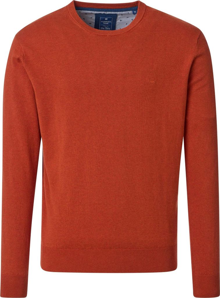 REDMOND Casual Herren Pullover Langarm Rundhals Comfort Terra S