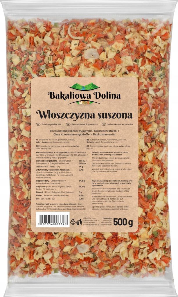 Wurzelgemüse-Mix 500 G - Getrocknet - Gemüsebrühe-Basis - Produktbild 