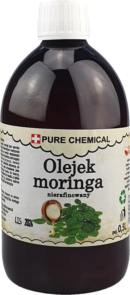 PURE CHEMIC Huile de Moringa Qualité Supérieure 0,5L - Soin Pur Naturel