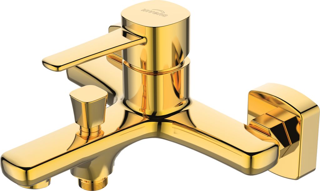 BADLAND Badewannenarmatur Wasserhahn GLAMOUR Wannenarmatur für Badezimmer in Gold