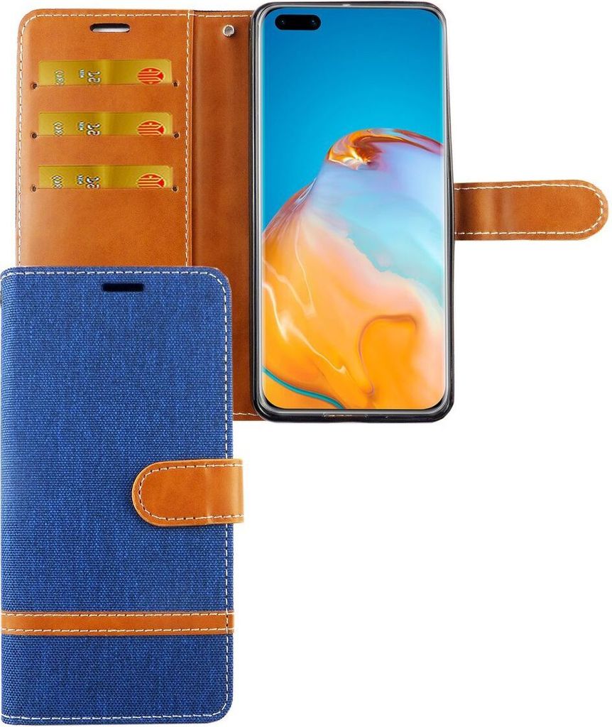 Huawei P40 Handy Hülle Schutz Tasche Case Cover Kartenfach Produktbild 