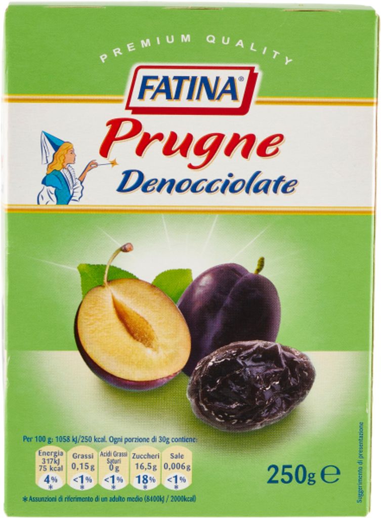 Śliwki bez pestek Prugne Denocciolate 250g - Fatina Zdjęcie produktu 