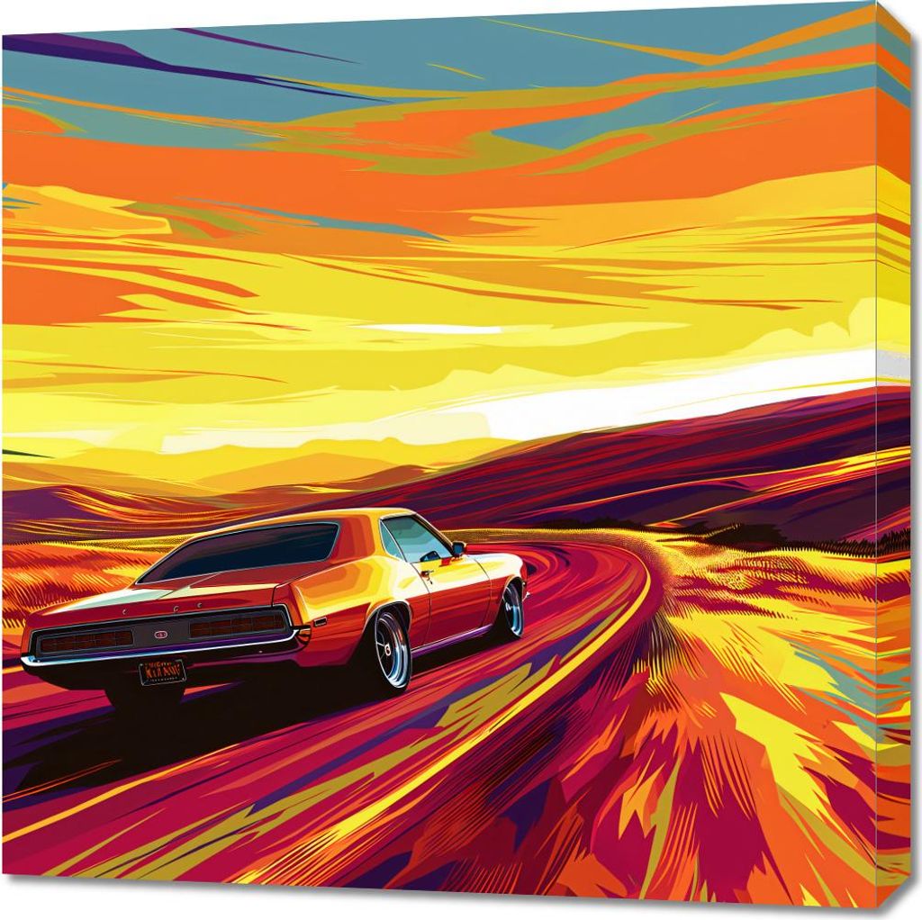 Bild 70x70cm Fahr Vorwärts