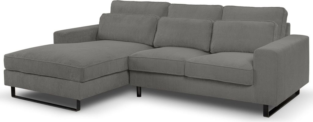 Bolivia Sofa L-Form links grau Bolivia in grau - gemütliches Design - B/H/T: 276x91x183 cm