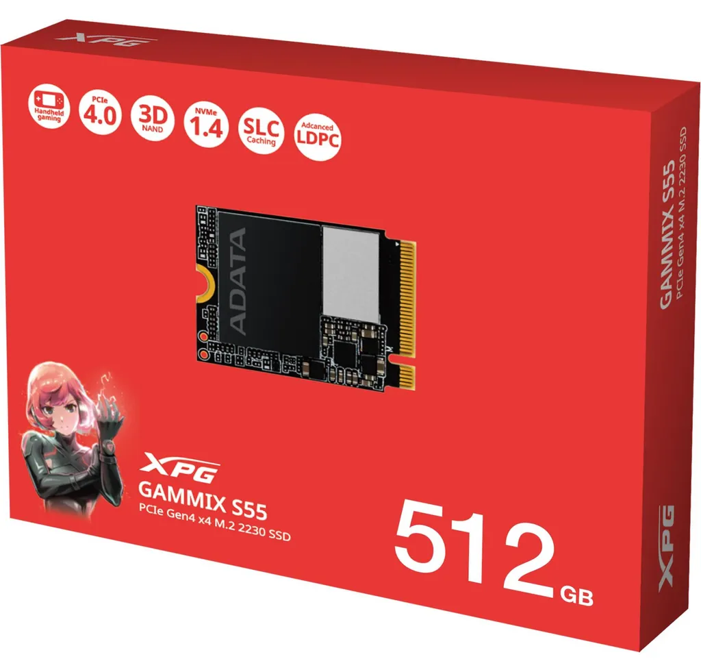 Disque SSD interne 512 Go NVMe M.2 XPG GAMMIX S55 PCIe 4.0