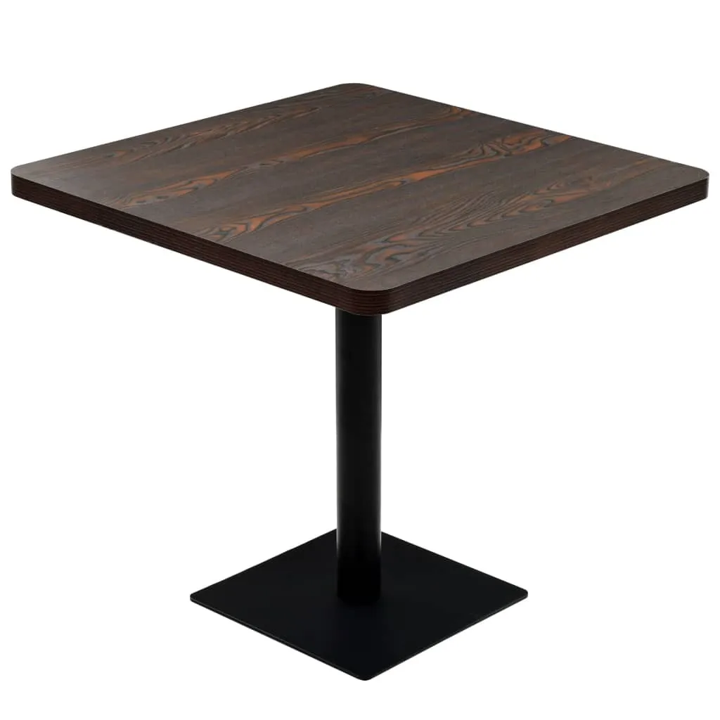 Table de bistrot stable et robuste 80x80cm en acier anti-rayures