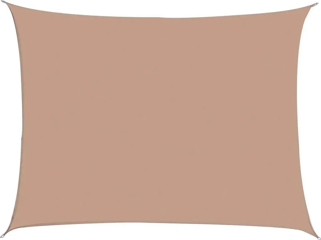 Voile d'ombrage marron 4x6m en polyester hydrofuge traité anti-UV 50+