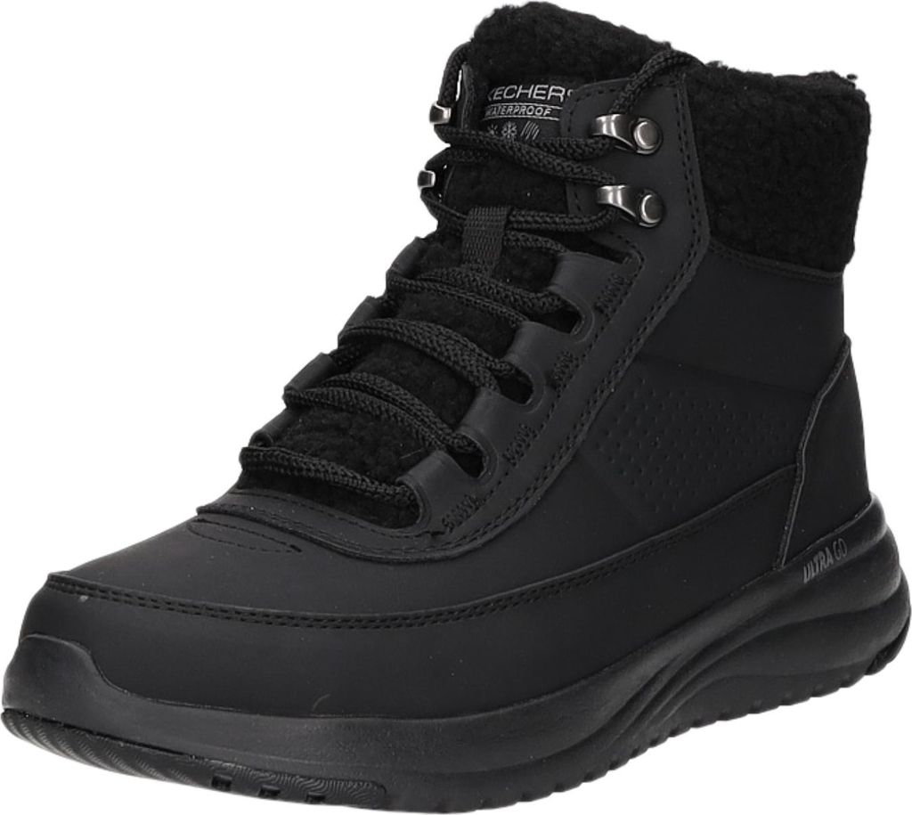 Sznurowane buty za kostkę z ciepłą wyściółką i obcasem do Zdjęcie produktu 