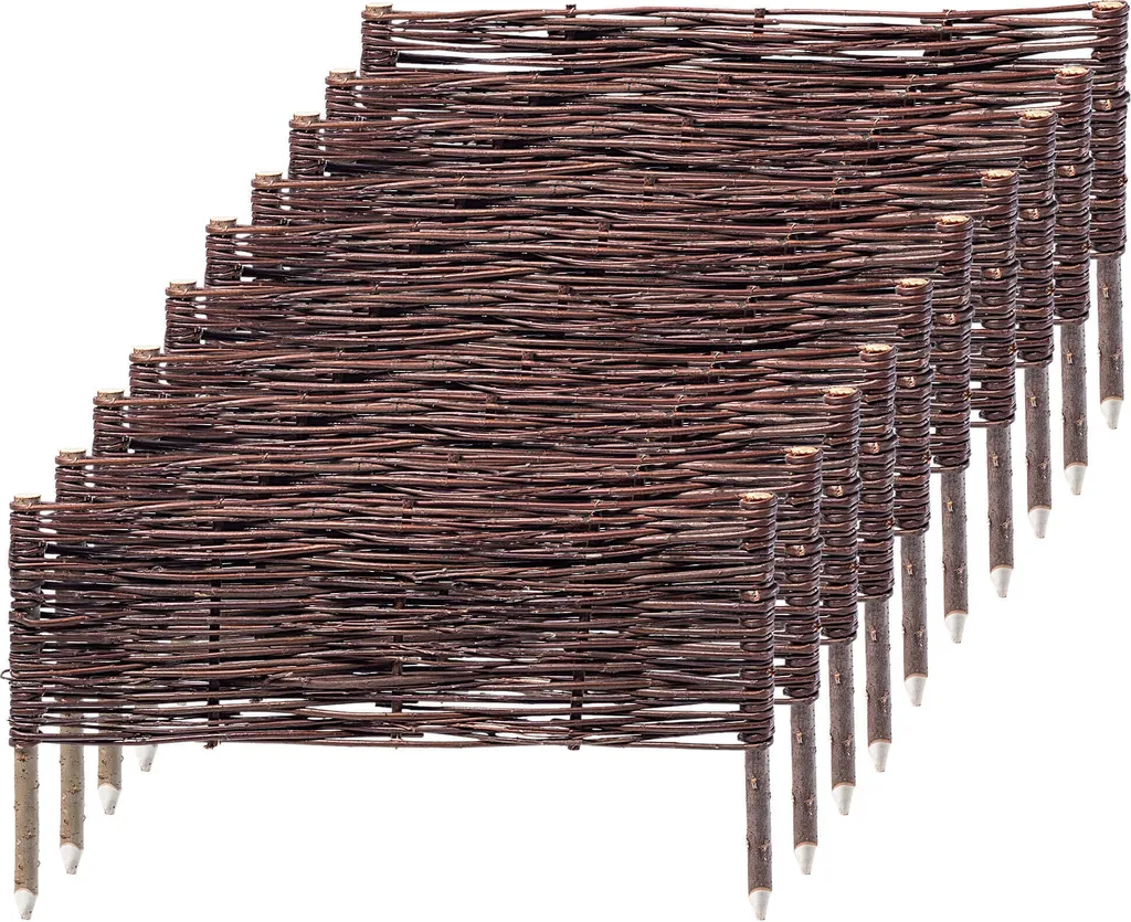 Stopper l'Envahissement du Gazon : Palissade Osier Holme 30 cm x10