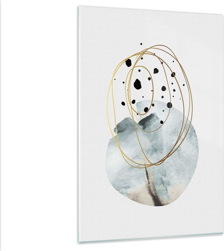 Bilder auf glas - Einteilig - Modern Abstraktion Flecken - 80x120cm - Glasbilder - Wandbilder - Bilder - Wanddekoration aus Glas - Glas Bilder - Wa...
