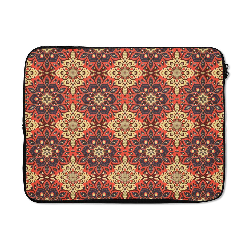 MuchoWow Laptop Hülle 15 Zoll Mandala - Blumen - Boho - Muster Laptoptasche - Laptoptasche - Sleeve - Rundum-Schutz