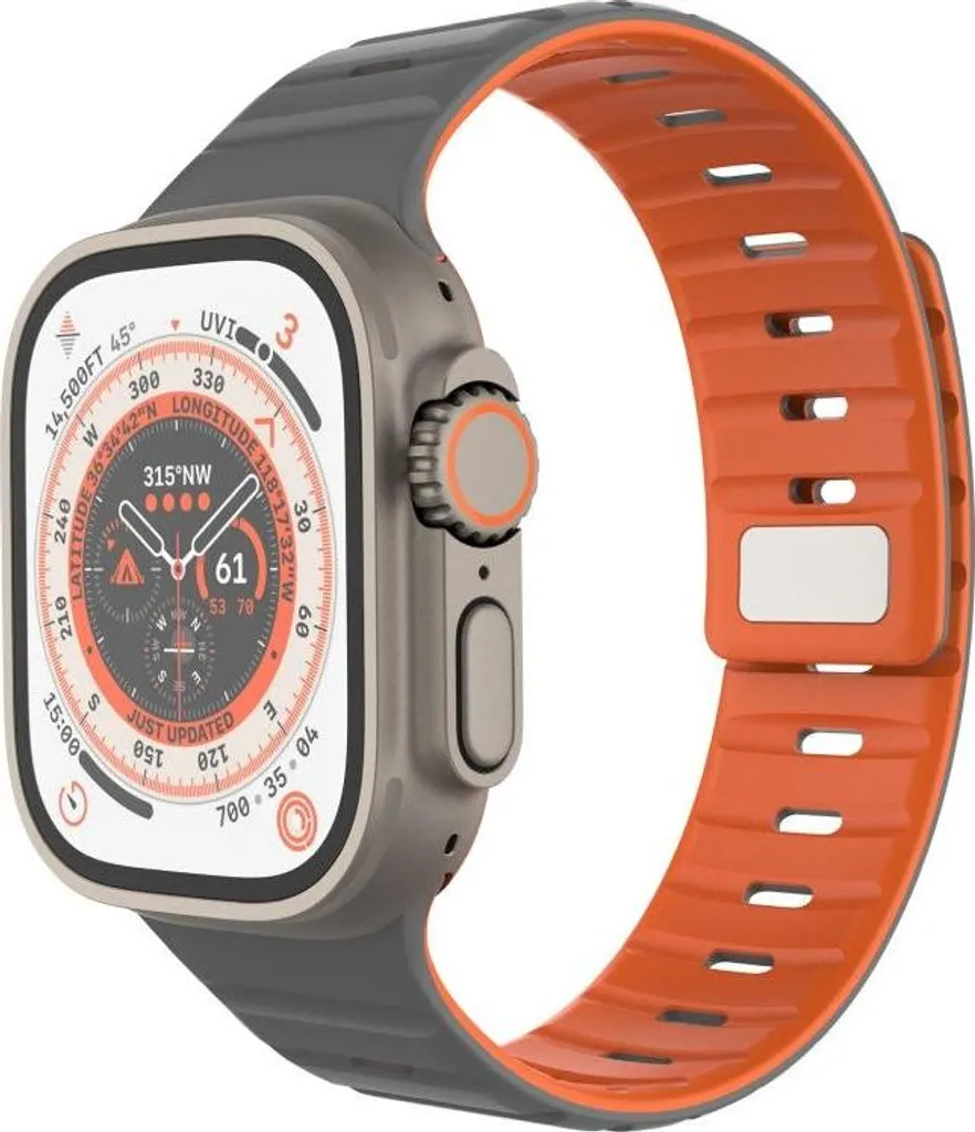 Bracelet Apple Watch 44-49mm silicone soft-touch et fermeture aimantée