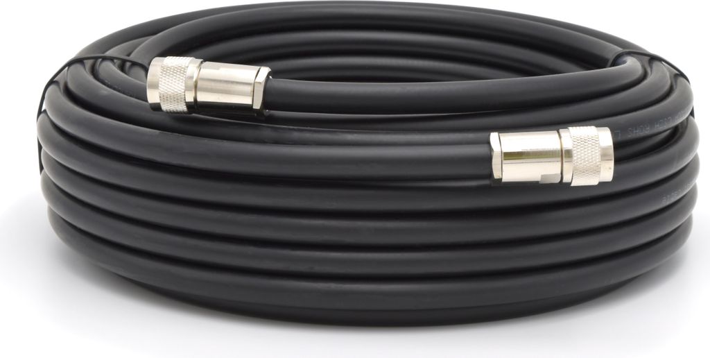 N Stecker auf N Stecker Koaxialkabel 40m — 50ohm 8D-FB Wasserdichtes Ø11.1mm Verlängerung Ultra Low Loss antennenkabel — WiFi RF Antenne GSM ...