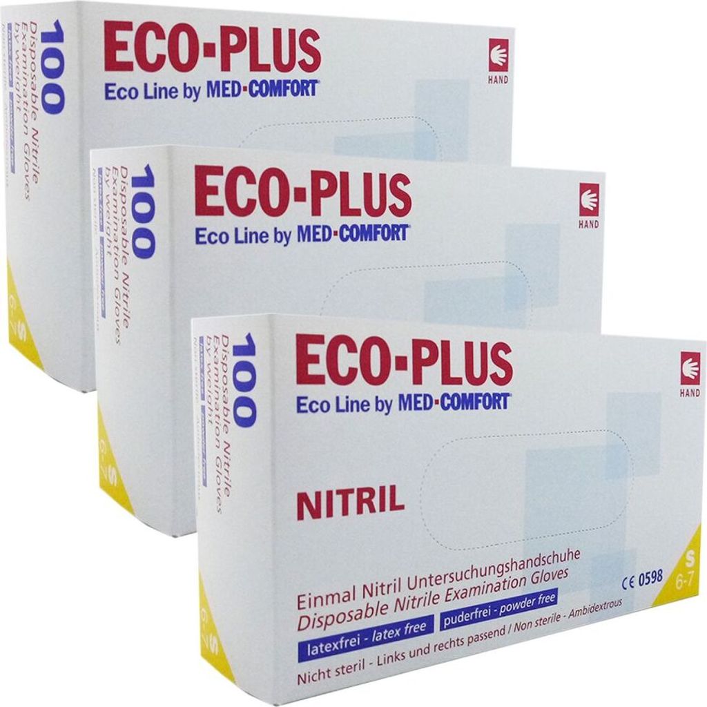 Eco-Plus - Nitril-Untersuchungshandschuh - S - 100 Stk. Produktbild 